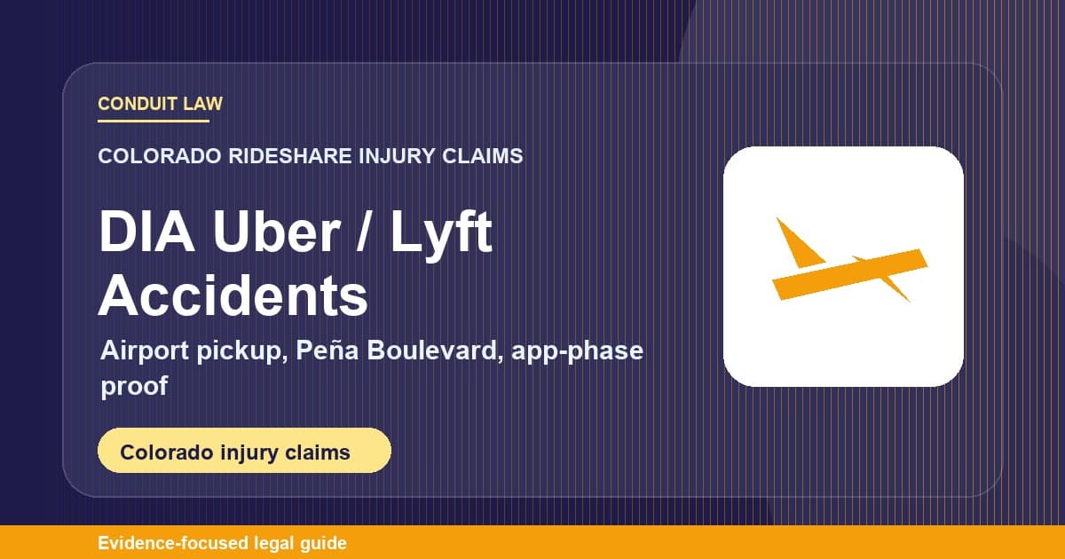 DIA Uber/Lyft Accident Claims in Colorado - Colorado personal injury legal article