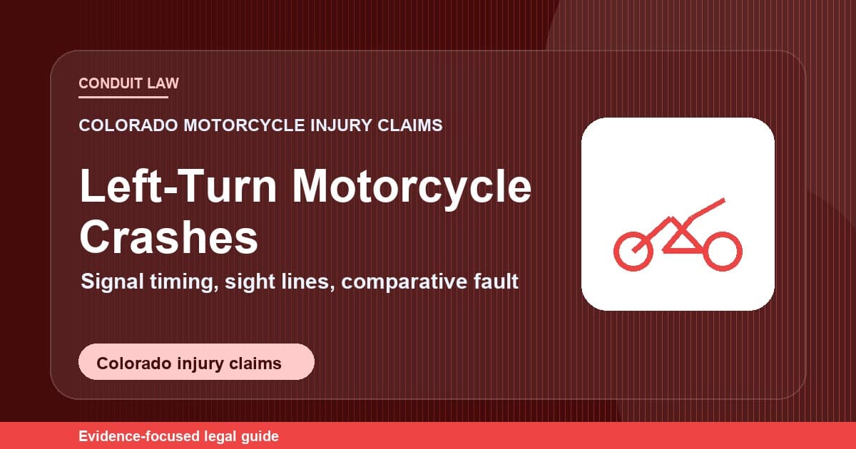 Left-Turn Motorcycle Accident Claims in Colorado | Conduit Law - Colorado personal injury legal article