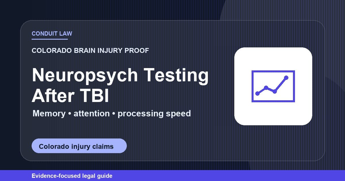 Neuropsych Testing After TBI in Colorado | Conduit Law