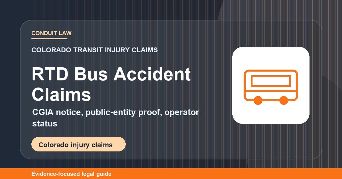 RTD Bus Accident Claims in CO | Conduit Law