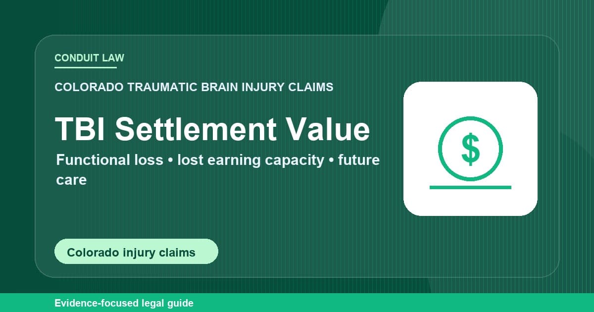 TBI Settlement Value in Colorado