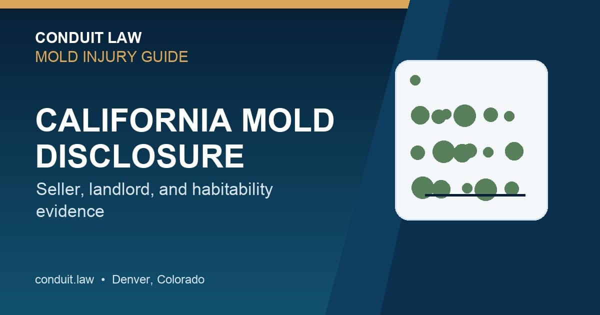 California Mold Disclosure Requirements (SB 732) | Conduit Law