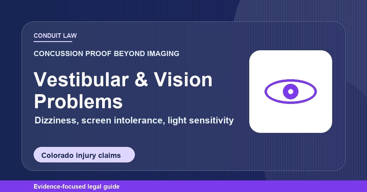 Vestibular & Vision Problems After Concussion