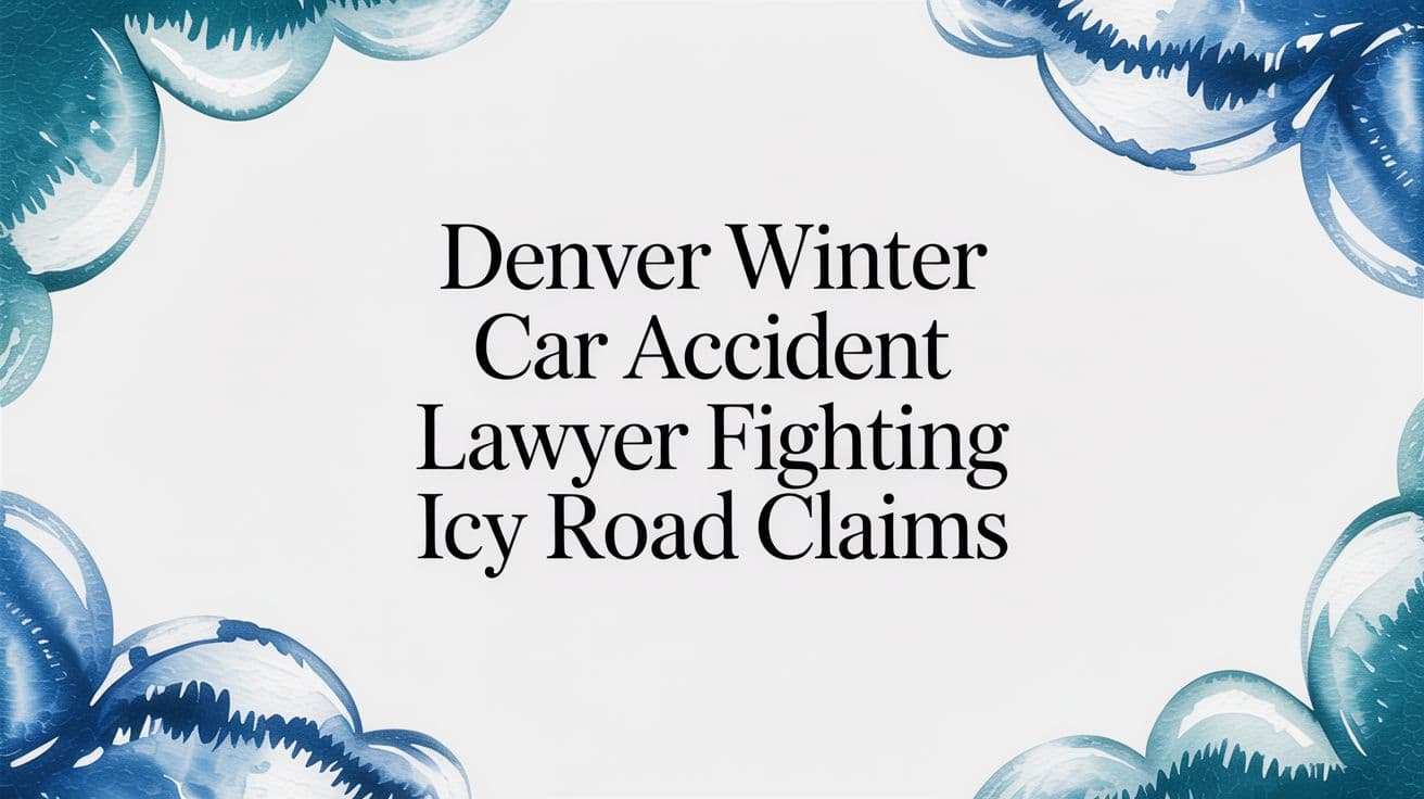 Denver Winter Car Accident Lawyer | Conduit Law