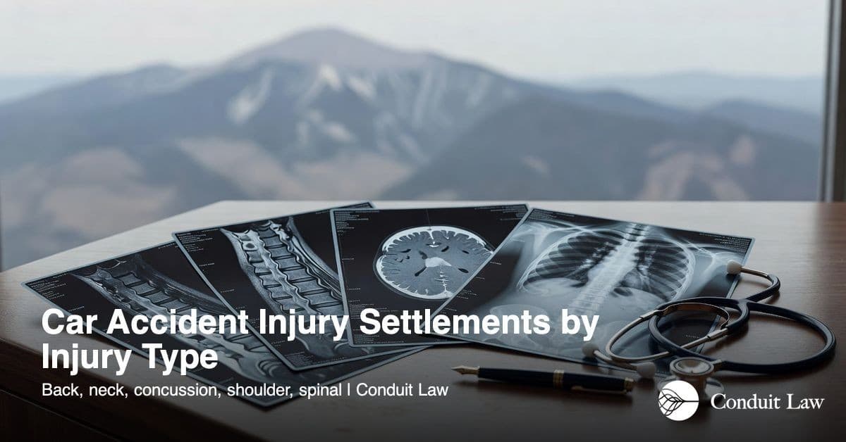 Car Accident Injury Settlements in Colorado by Injury Type