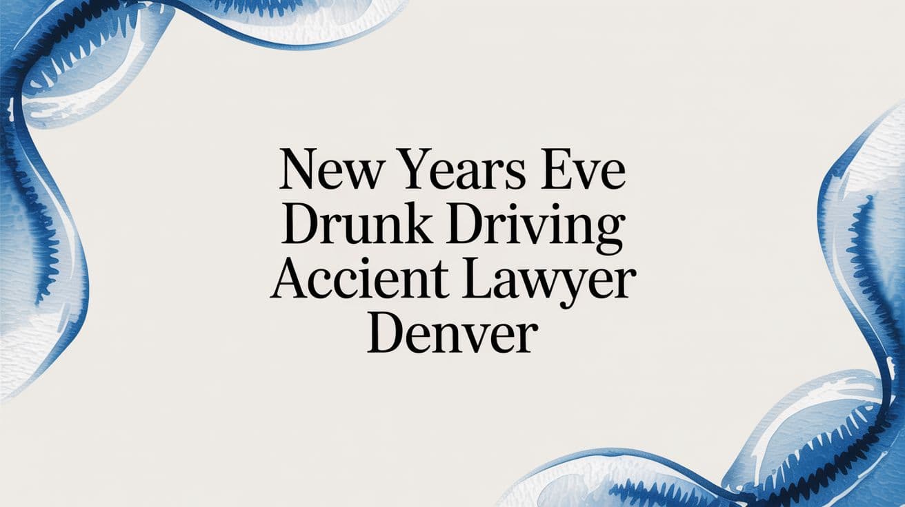 NYE Drunk Driving Accident Lawyer Denver