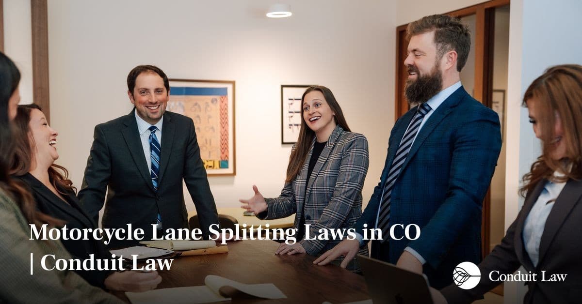 Motorcycle Lane Splitting Laws in CO | Conduit Law - Colorado personal injury legal article