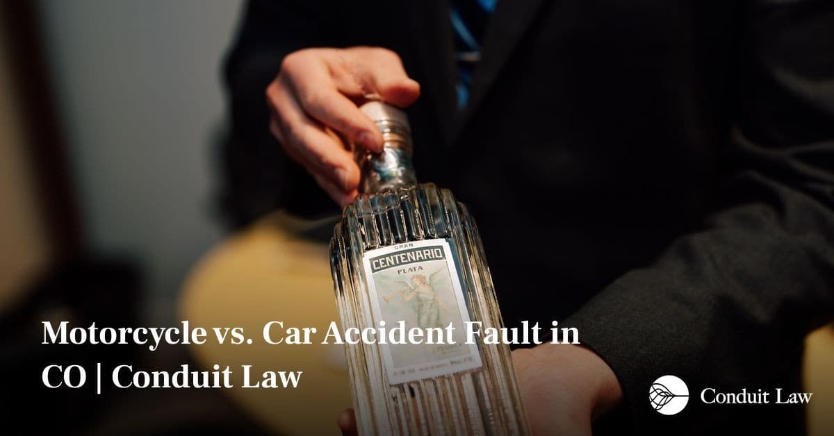 Motorcycle vs. Car Accident Fault in CO | Conduit Law - Colorado personal injury legal article
