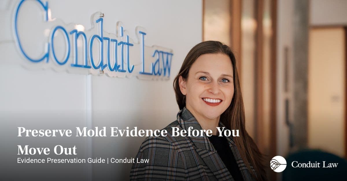 Preserve Mold Evidence Before You Move Out | Conduit Law